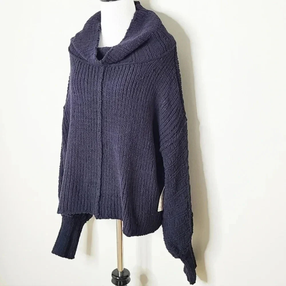 NWT Free People Black Be Yours Sweater L